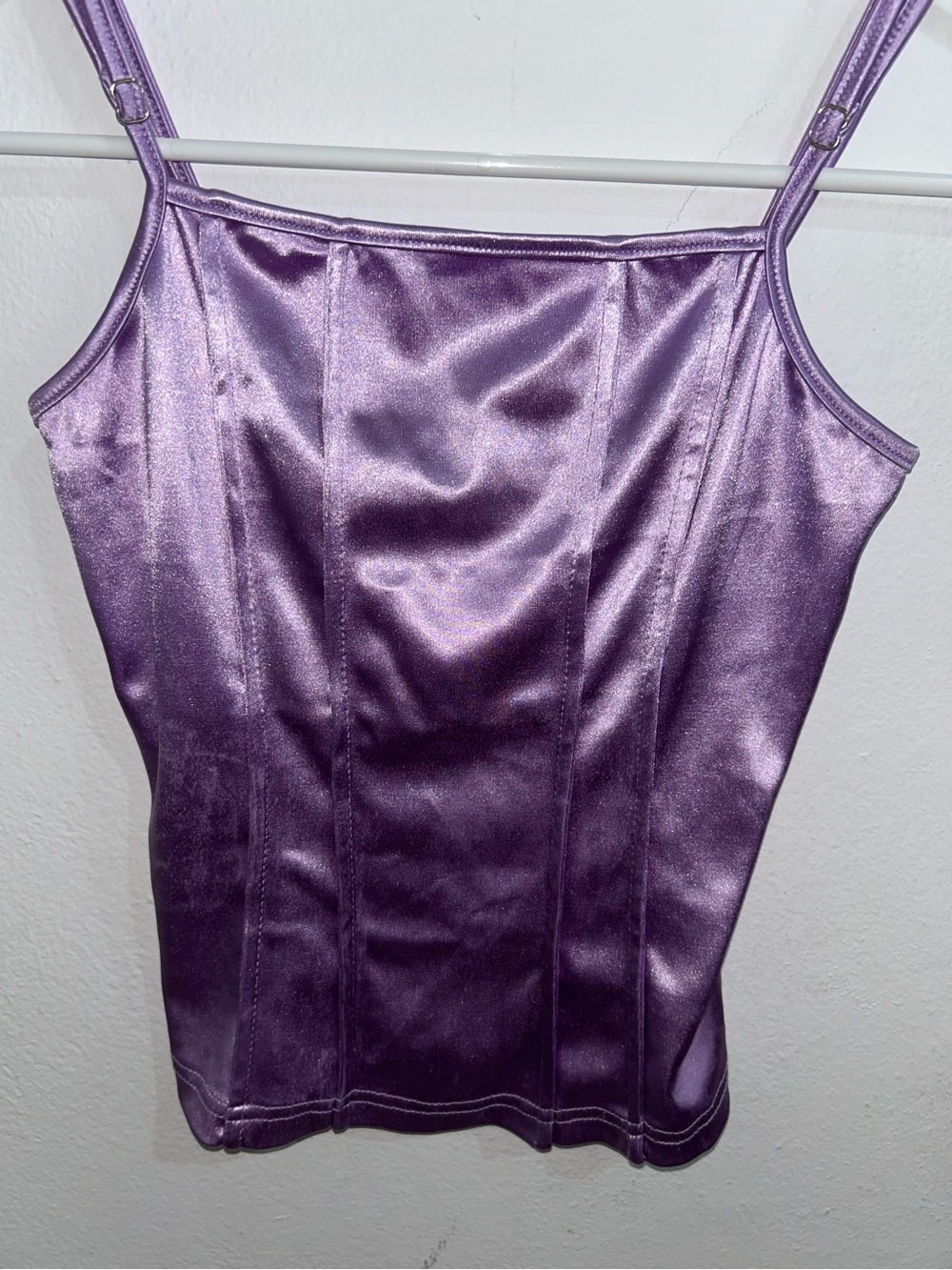 Purple Satin Cami Tank Top - Women